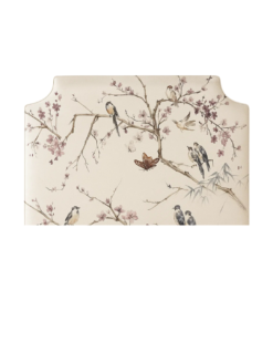 Foto de producto del respaldo Delta con diseño Pajarito, con estampa de aves sobre fondo claro.